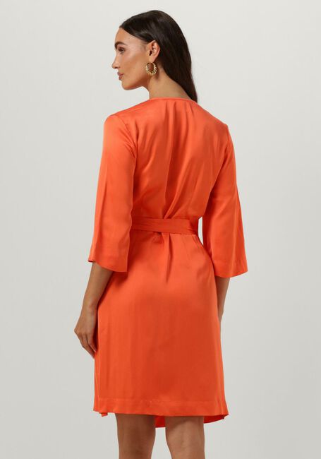 Orangene SELECTED FEMME Minikleid SLFFRANZISKA 3/4 SHORT SATIN WRAP DRESS - large