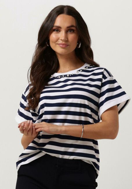 Blau/weiß gestreift LIU JO T-shirt J.STRIPED T-SHIRT - large