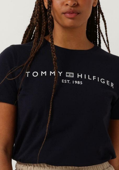 Dunkelblau TOMMY HILFIGER T-shirt REC CORP LOGO C-NK - large