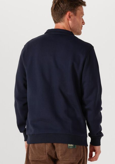 Dunkelblau LES DEUX Sweatshirt NORREGAARD TONAL HALF-ZIP SWEATSHIRT - large
