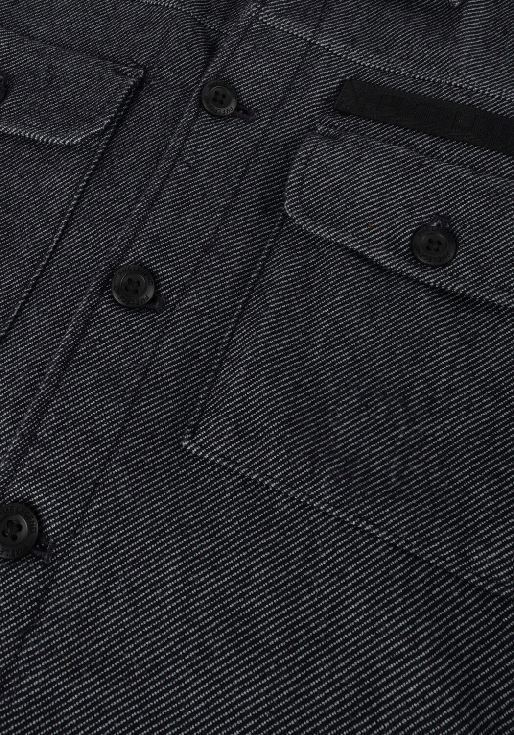 Schwarze PME LEGEND Hemden LONG SLEEVE SHIRT CTN 2TONE FLANNEL TWILL - large