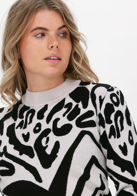 Hellgrau OBJECT Pullover THESS L/S JACQUARD KNIT PULLOVER - large