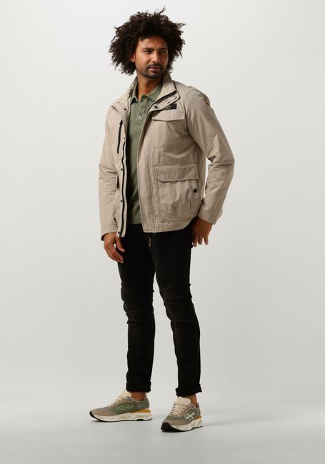 Beige PME LEGEND Jack SEMI LONG JACKET FUTURER MECH COTTON - large