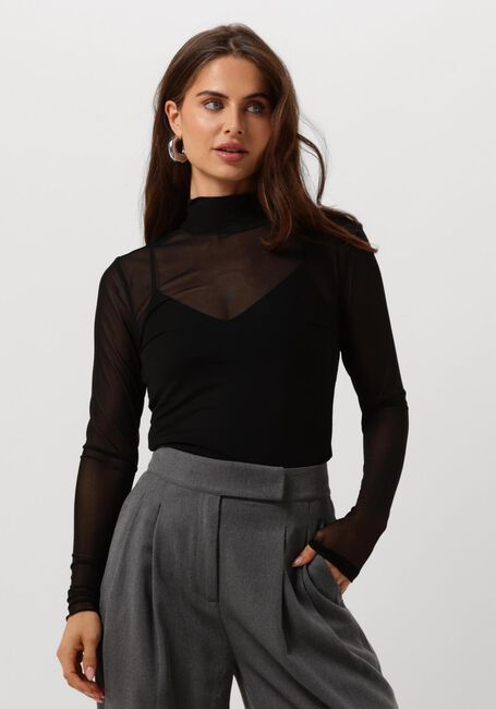 Schwarze CC HEART Tops & T-shirts EVE MESH TURTLENECK - large