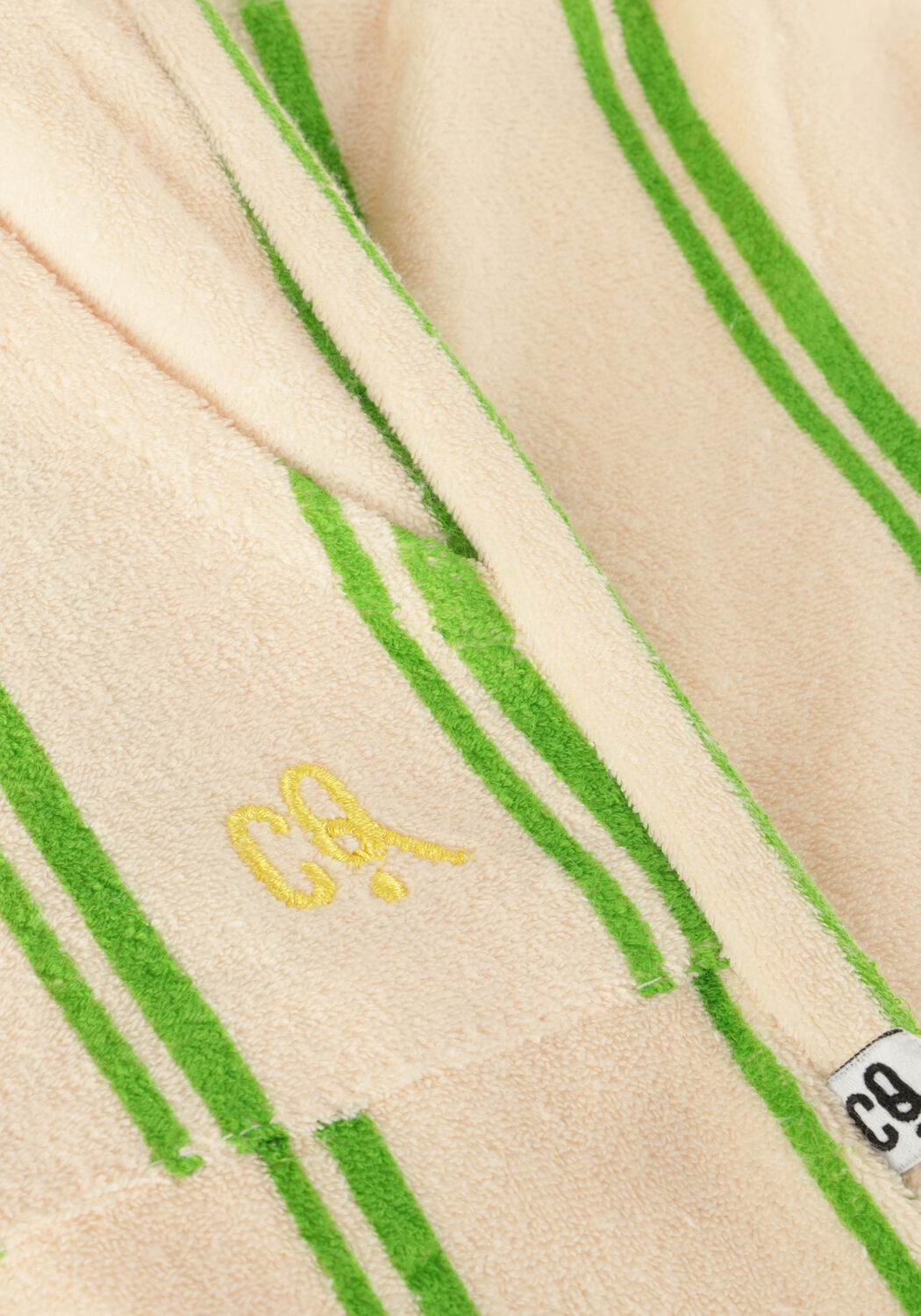 Wei&szlig;e CARLIJNQ Kurze Hose STRIPES GREEN -SHORT LOOSE FIT - large