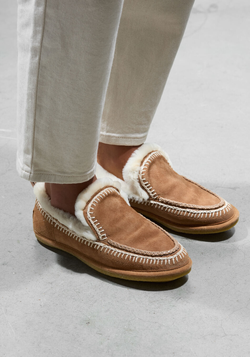 Cognacfarbene LAIDBACKLONDON Slipper JUDE SLIPPER CROCHET - medium