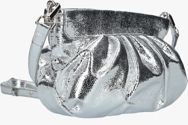 Silberne ALIX THE LABEL Clutch METALLIC FAUX LEATHER BAG - large