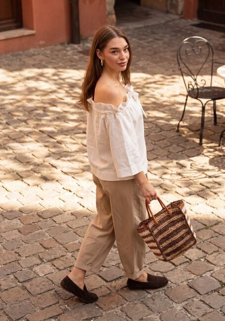 Nicht-gerade weiss SUMMUM Blusen TOP MODAL LINEN BLEND - large