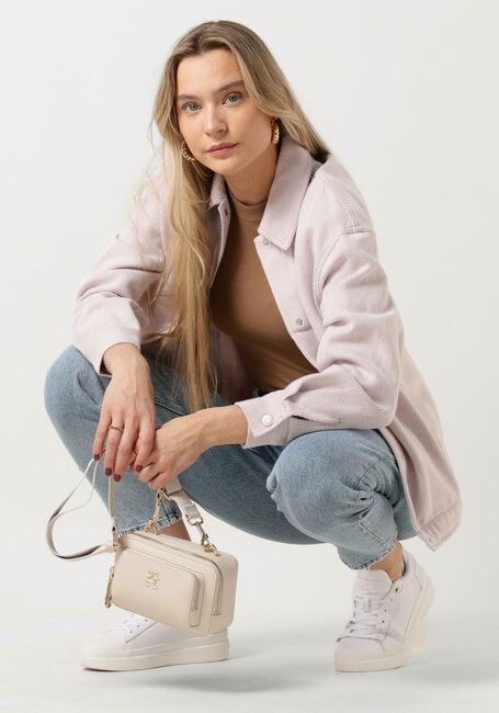 Beige TOMMY JEANS Bluse TJW HERRINGBONE OVERSHIRT - large