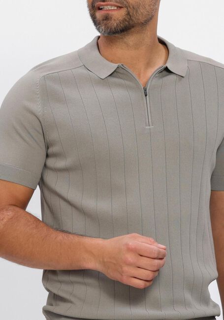 Taupe GENTI Polo-Shirt POLO ZIP SS 1260 - large