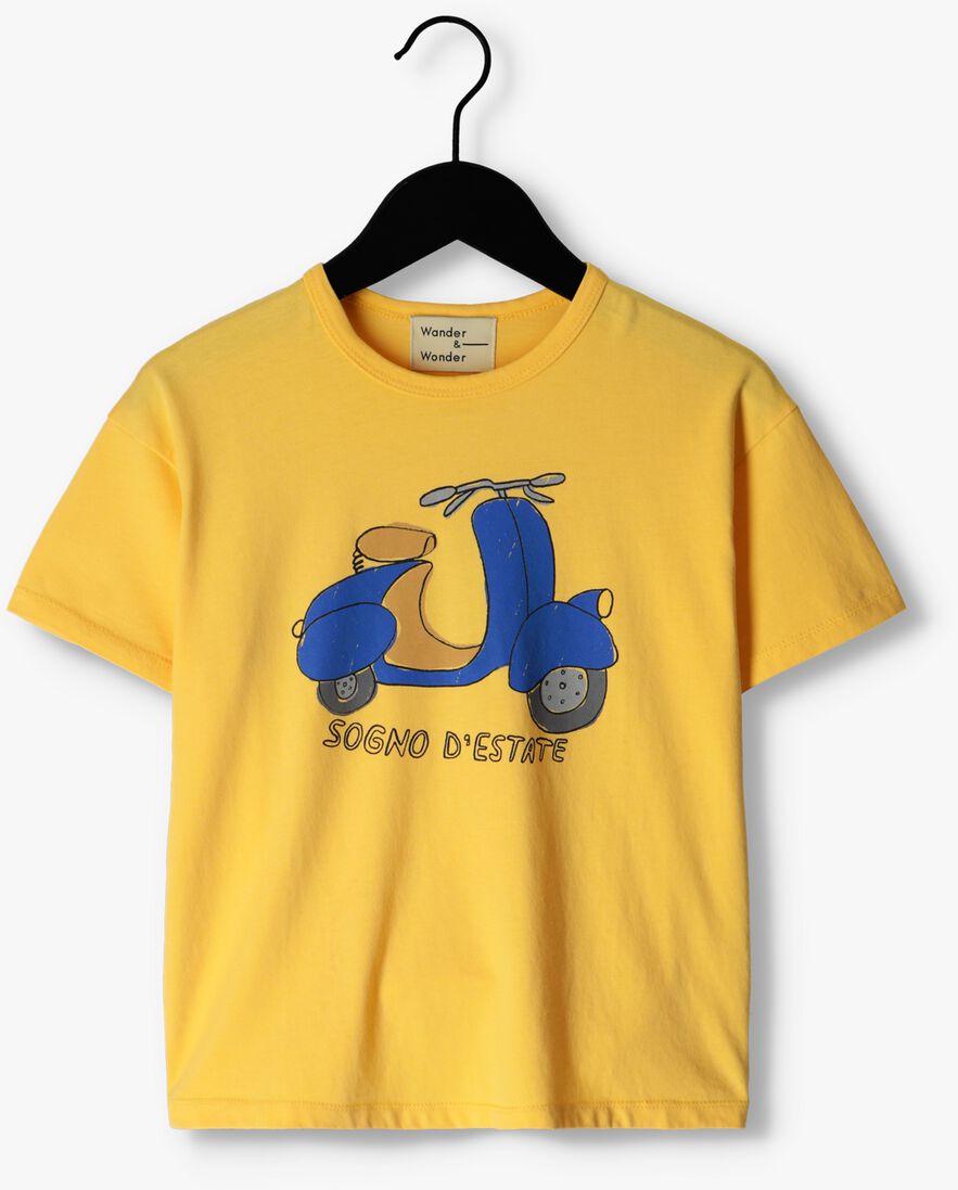 gelbe wander & wonder t-shirt scooter tee