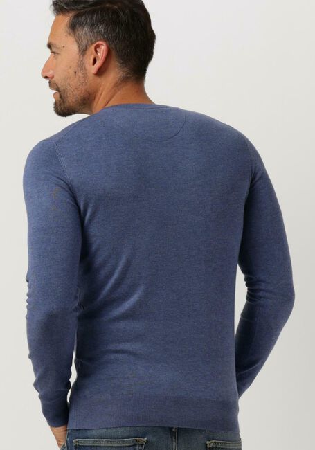 Blaue SCOTCH & SODA Pullover ESSENTIALS - ECOVERO VISCOSE-BLEND LOGO CREWNECK PULLOVER - large