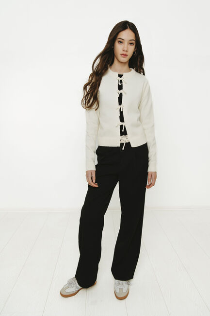 Creme FRANKIE & LIBERTY Pullover TIRZA BOWTIE CARDIGAN - large