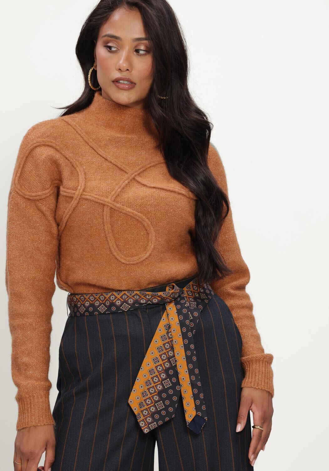 Camelfarbene CAROLINE BISS Pullover 4235 - large