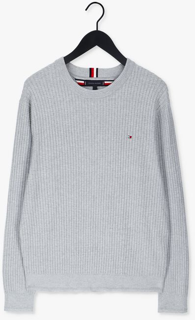 Hellgrau TOMMY HILFIGER Pullover GRID STRUCTURE CREW NECK - large