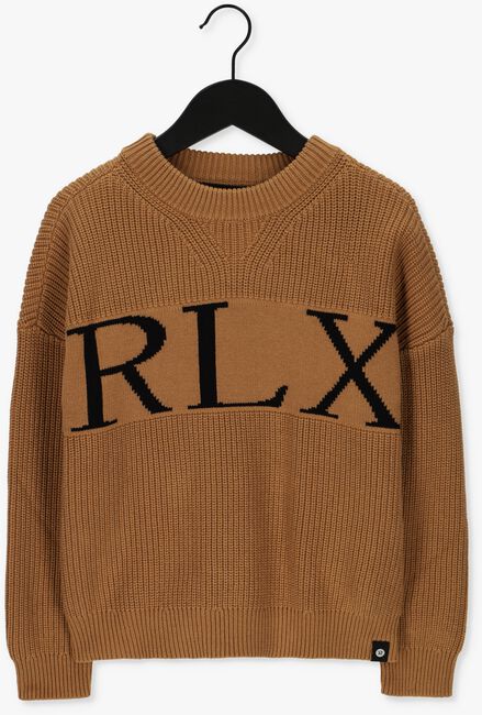 Camelfarbene RELLIX Pullover CREWNECK KNITTED RLX - large