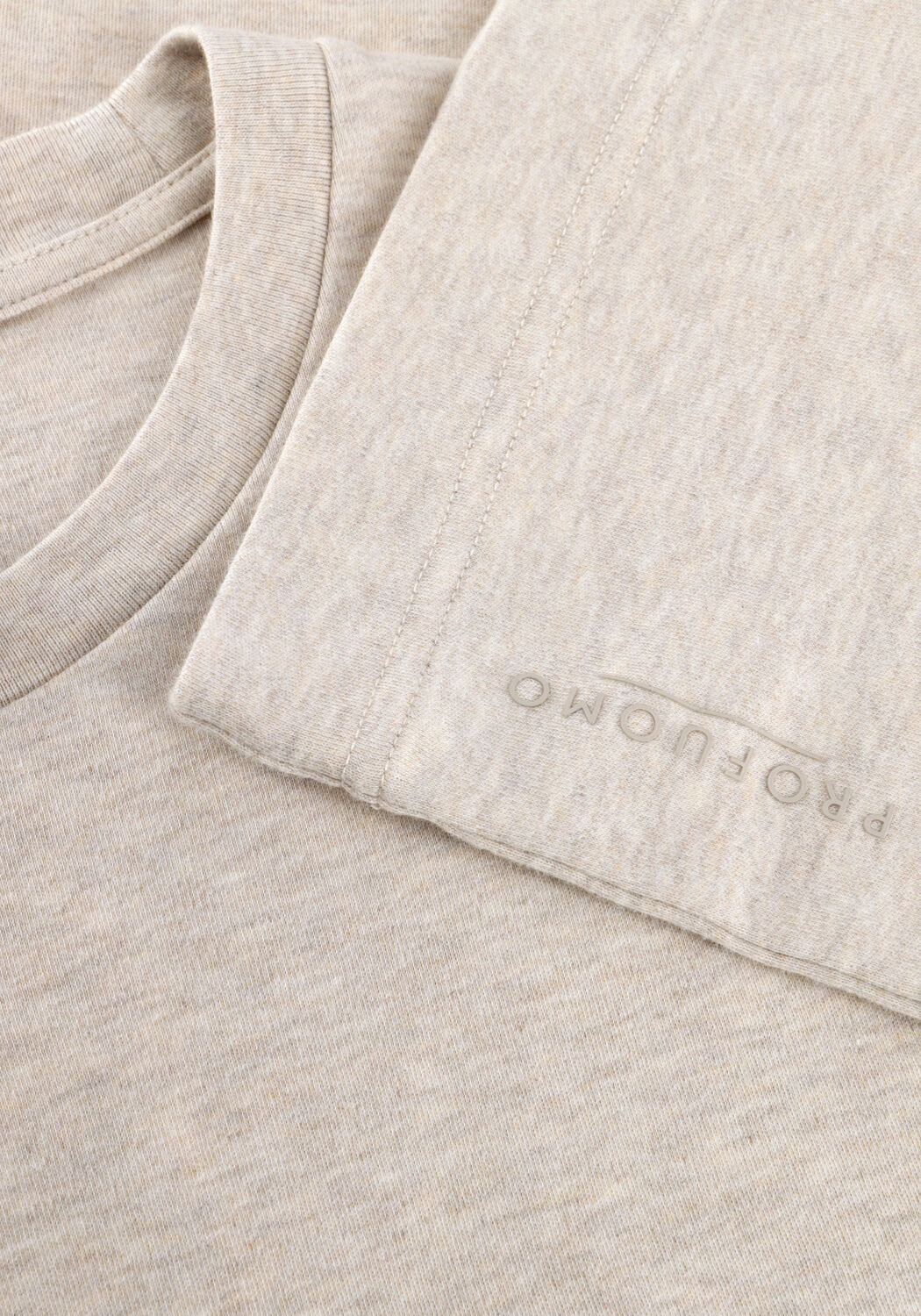 Beige PROFUOMO T-shirt T-SHIRT CREW NECK HEAVY COTTON - large