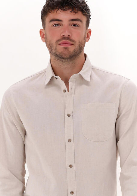 Beige ANERKJENDT Casual-Oberhemd AKLOUIS COT/LINEN SHIRT - large