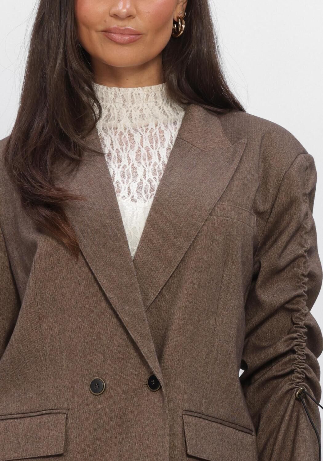 Braune AAIKO Blazer KENDAL DOUBLE TWEED VIS 518 - large