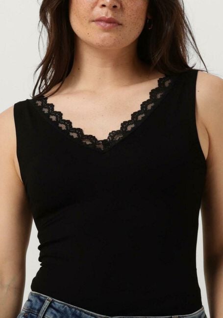 Schwarze BY-BAR Top LACE SINGLET - large