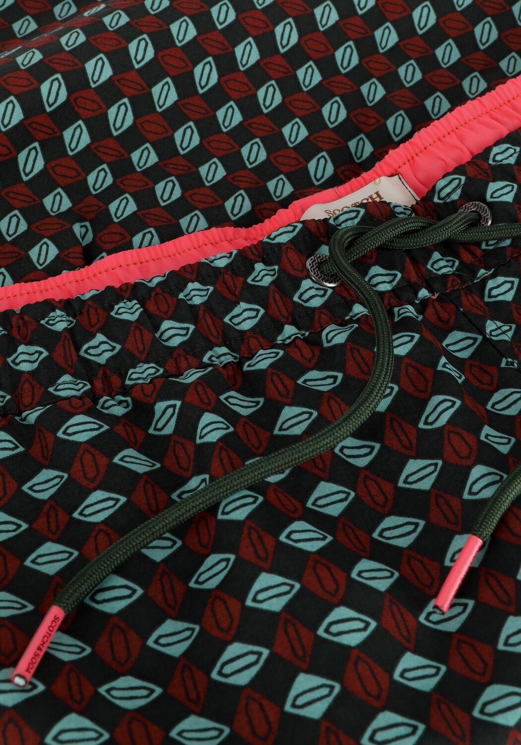 Gr&uuml;ne SCOTCH & SODA Badehosen RECYCLED NYLON MINI-PRINTED SWIMSHORT - large