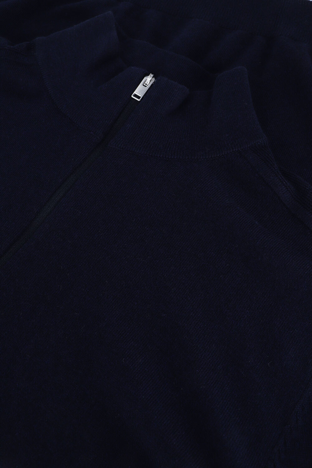 Dunkelblau SELECTED MEN Pullover SLHBERG HALF ZIP CARDIGAN NOOS - large