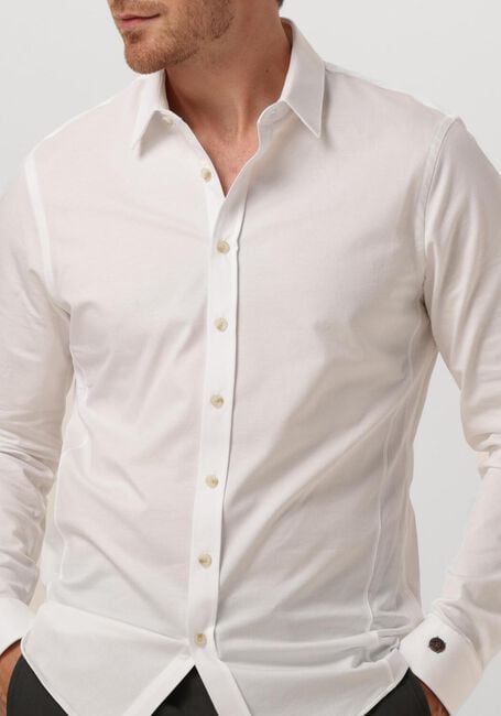 Weiße CAST IRON Casual-Oberhemd LONG SLEEVE SHIRT TWILL JERSEY 2 TONE - large