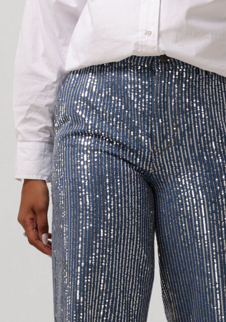 Blaue CO'COUTURE Straight leg jeans SEQUIN DENIM PANT - large