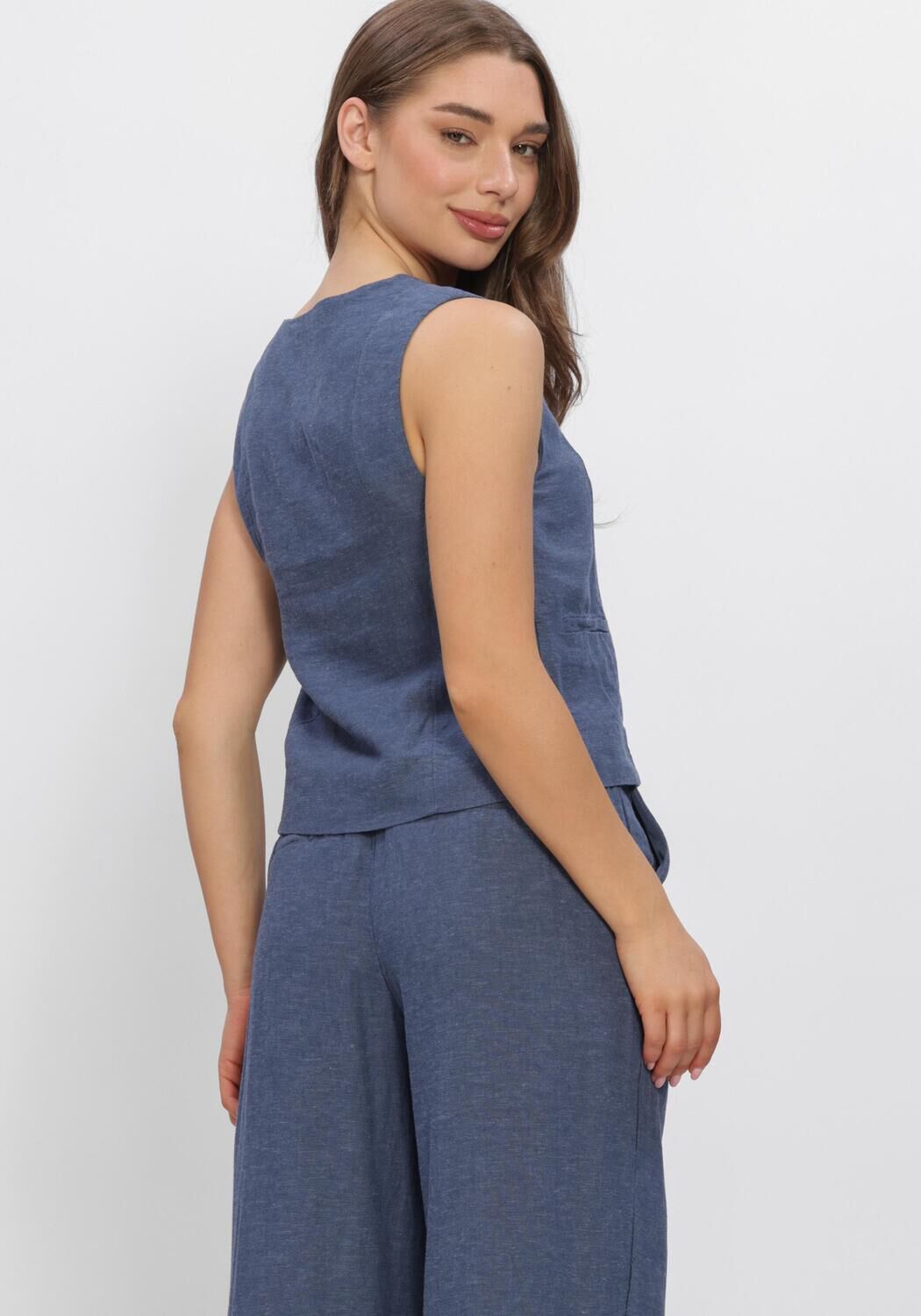 Blaue MSCH COPENHAGEN Jacken MSCHVIANA GINIA V NECK WAISTCOAT - large