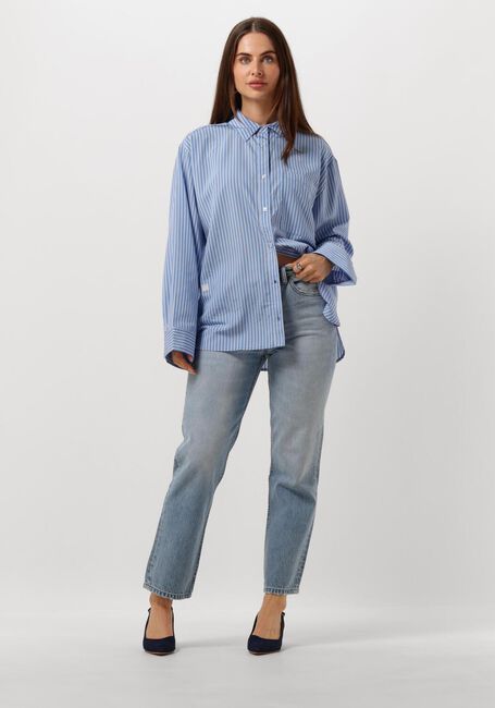 Blaue MODSTRÖM Blusen KADIRMD STRIPE SHIRT - large