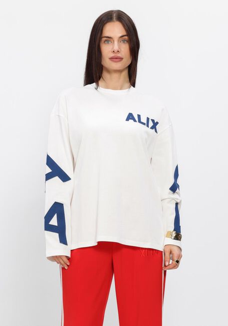 Wei&szlig;e ALIX THE LABEL T-shirt LADIES KNITTED PATCH LONGSLEEVE T-SHIRT - large
