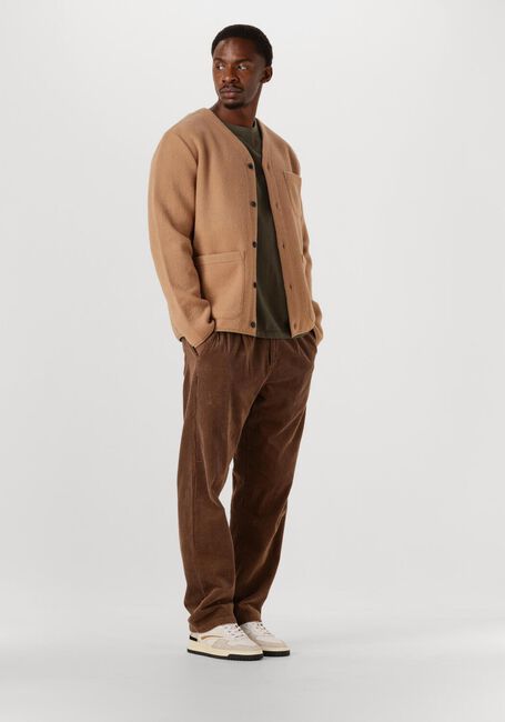 Camelfarbene ANERKJENDT Overshirts AKSIGURD BOILED WOOL - large