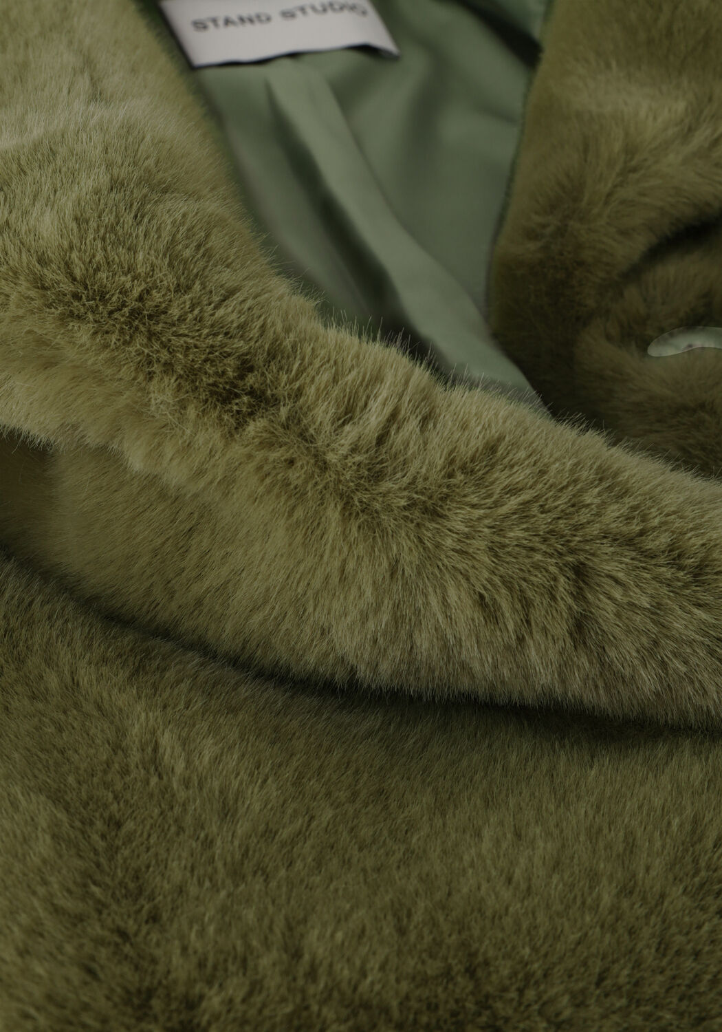 Gr&uuml;ne STAND STUDIO Fake-Fur-Jack CAMILLE COCOON COAT - large