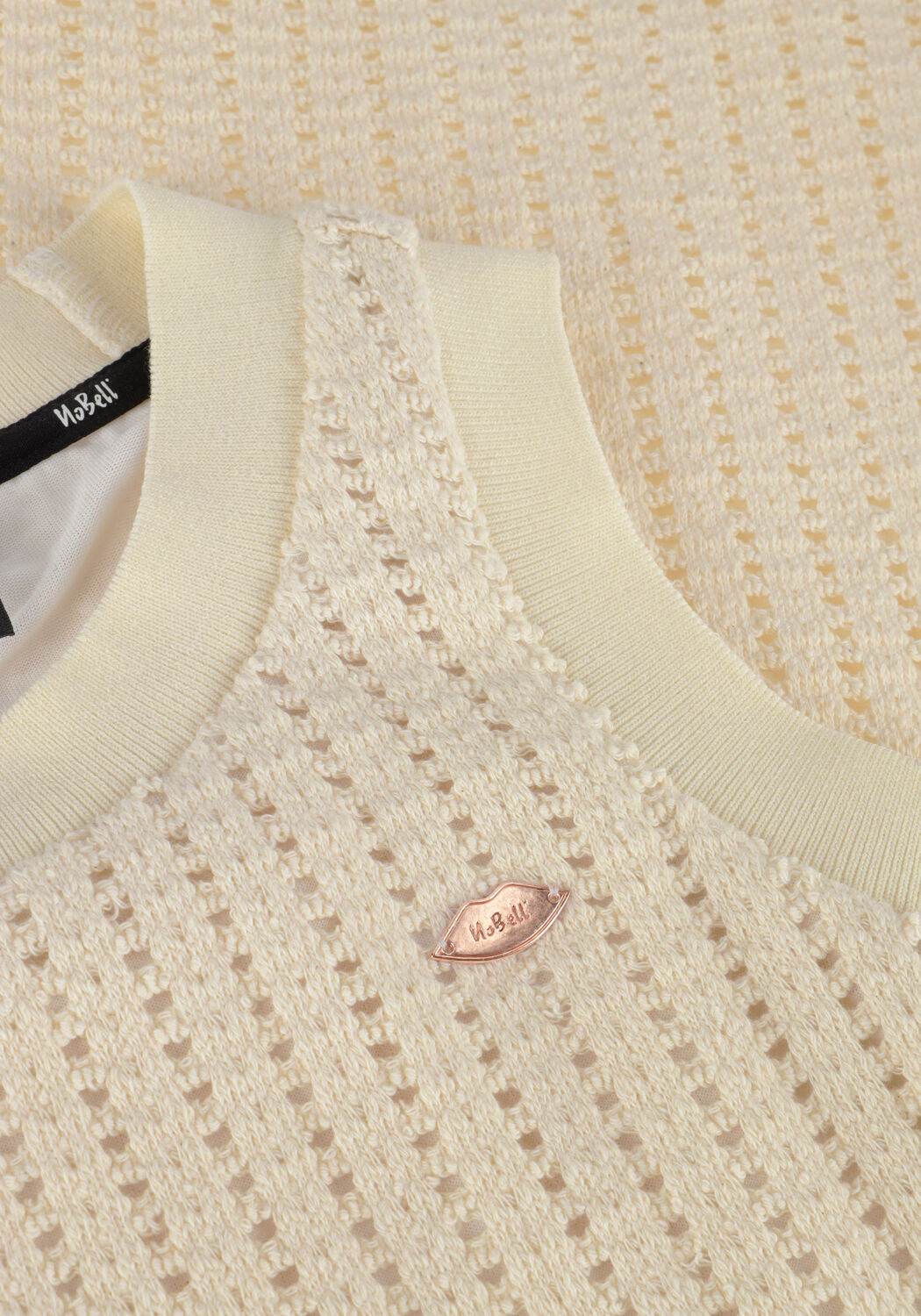 Ecru NOBELL Minikleid MATIS CROCHET KNIT SINGLET DRESS - large