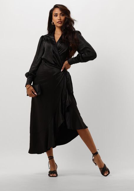 Schwarze NOTRE-V Midikleid NV-DORISSA SATIN DRESS - large