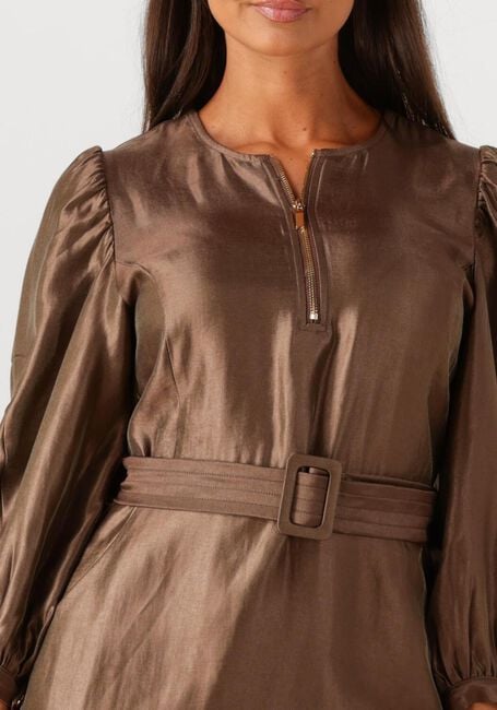 Braune AAIKO Minikleid SEMIRA CRINKLE VIS 545 - large