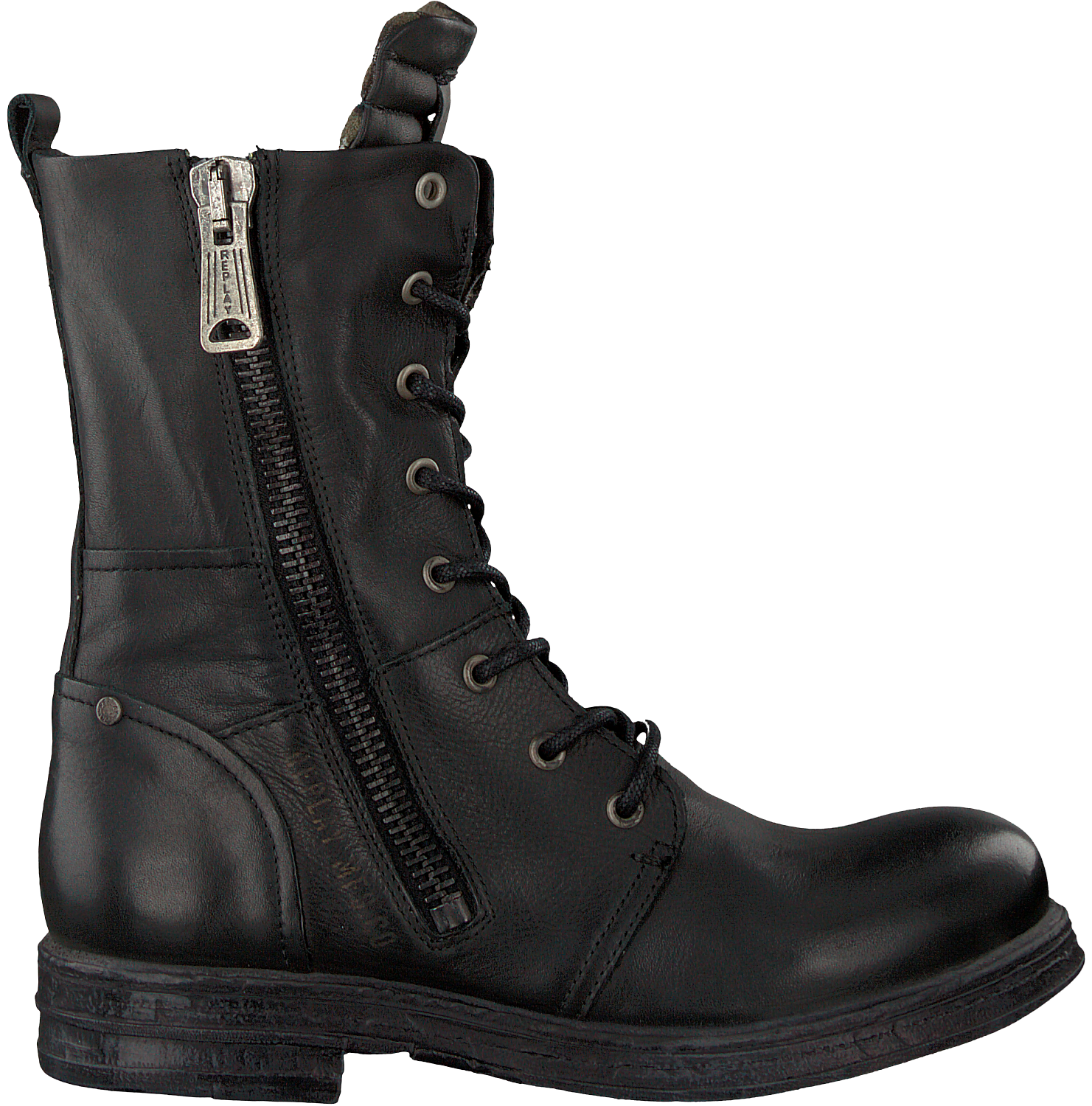 Schwarze Replay Biker Boots Rll Evy Omoda