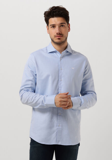 Blaue VANGUARD Klassisches Oberhemd LONG SLEEVE SHIRT POWER STRETCH DOBBY 2 TONE - large
