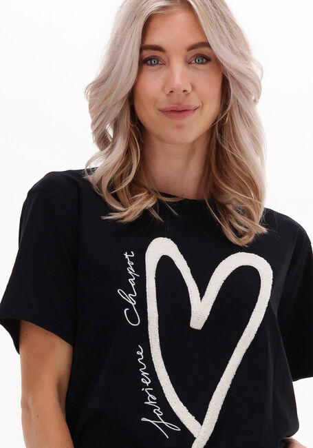 Schwarze FABIENNE CHAPOT T-shirt BERNARD HEART T-SHIRT - large