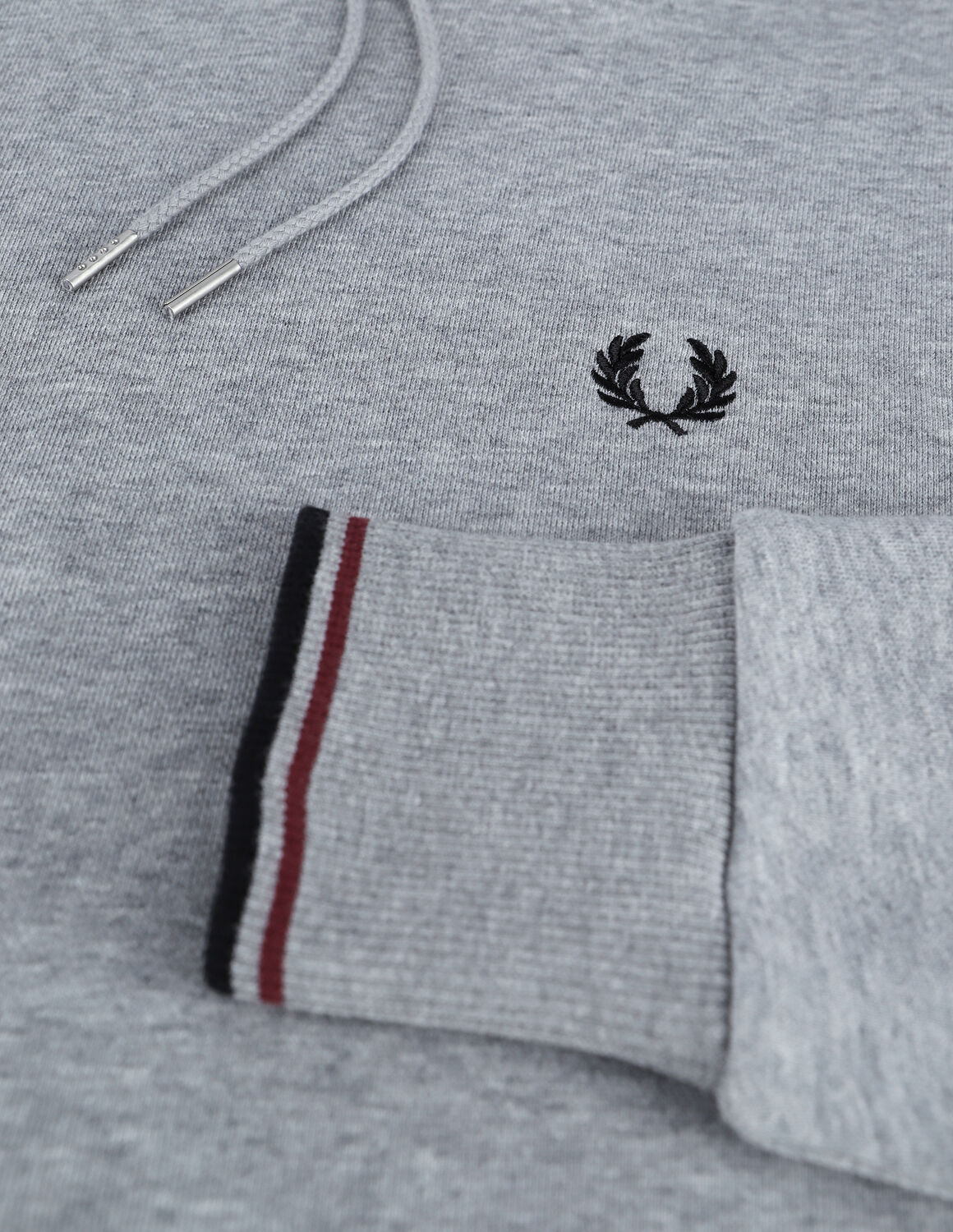 Graue FRED PERRY Pullover & Cardigans TIPPED HOODED SWEATSHIRT - large