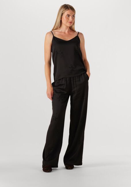 Schwarze ALIX THE LABEL Hose LADIES WOVEN SATIN BEADED PANTS - large