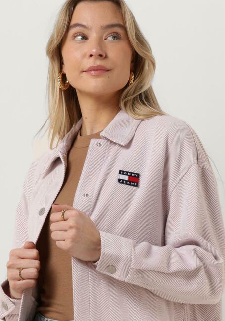Beige TOMMY JEANS Blusen TJW HERRINGBONE OVERSHIRT - large