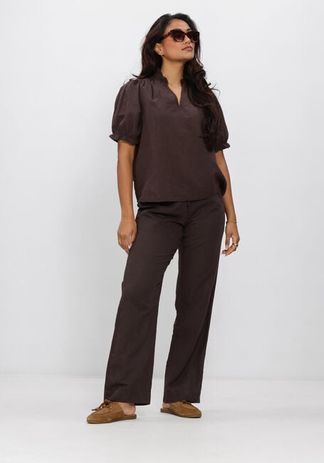 Braune NEO NOIR Blusen ODESA LINEN BLOUSE - large