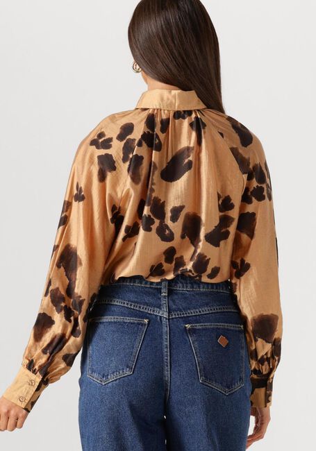 Camelfarbene MSCH COPENHAGEN Blusen MSCHNILLA ROMINA TOP AOP - large