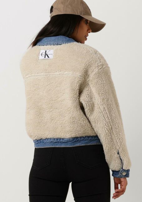 Blaue CALVIN KLEIN Jeansjacke REVERSIBLE SHERPA CROP DNM JKT - large