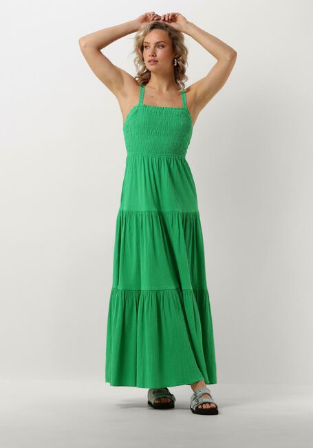 Grüne SCOTCH & SODA Maxikleid MAXI DRESS WITH SMOCK DETAIL - large