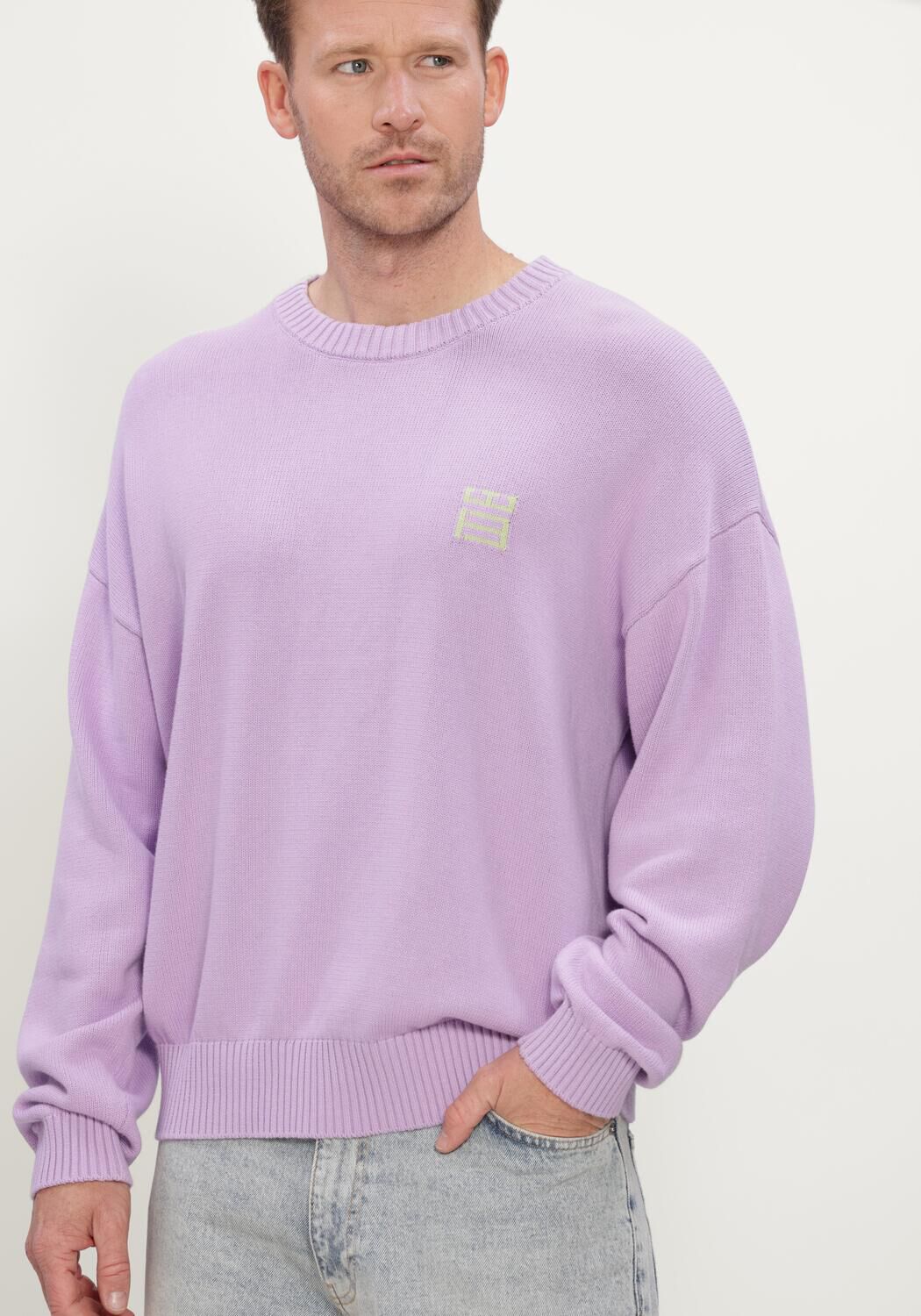Lila WOODBIRD Pullover WBKURT TIGER CREW - large