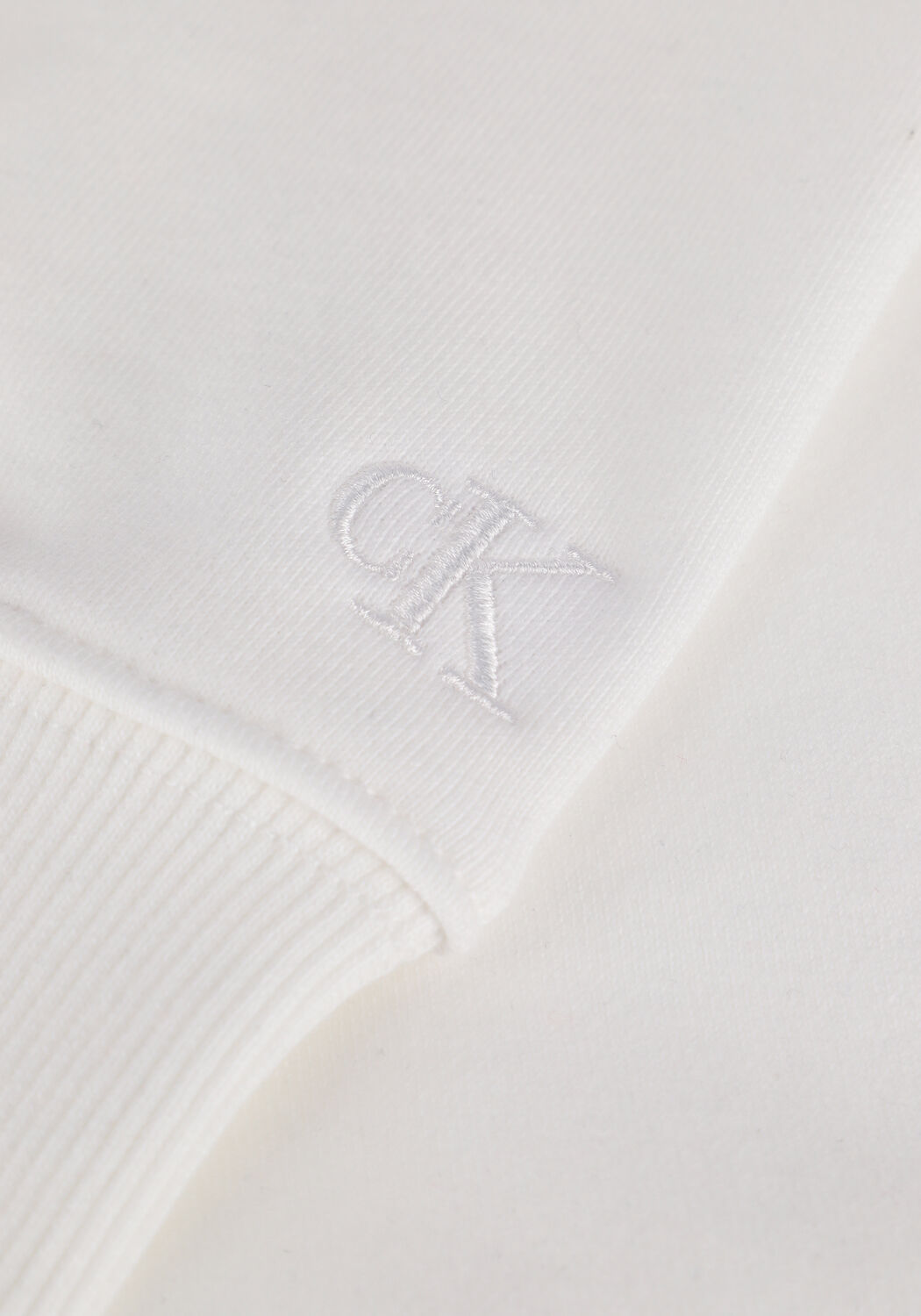 Wei&szlig;e CALVIN KLEIN Sweatshirt BLOCKING INSTITUTIONAL CREW NECK - large