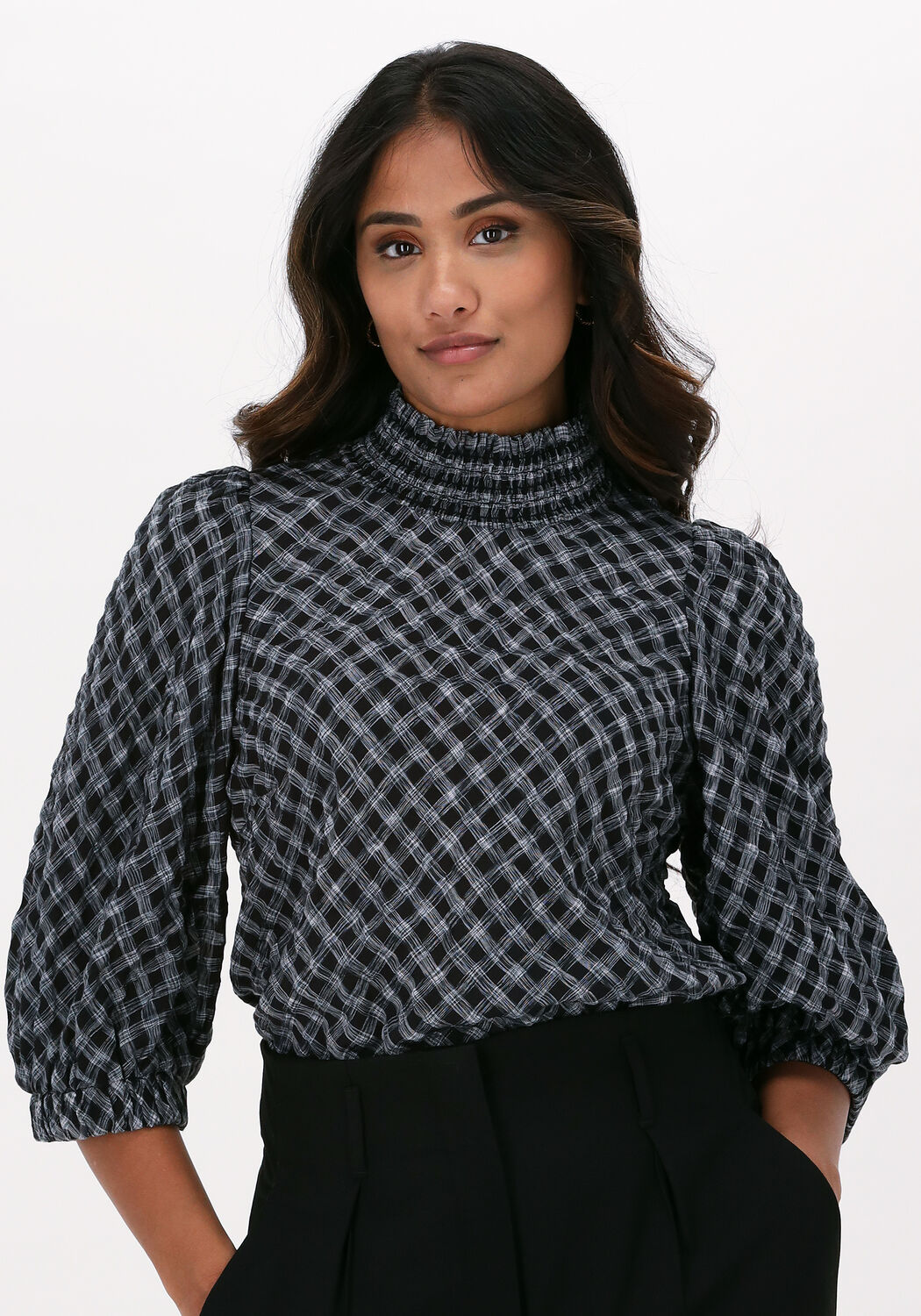 Schwarze LOLLYS LAUNDRY Blusen BOBBY TOP | Omoda