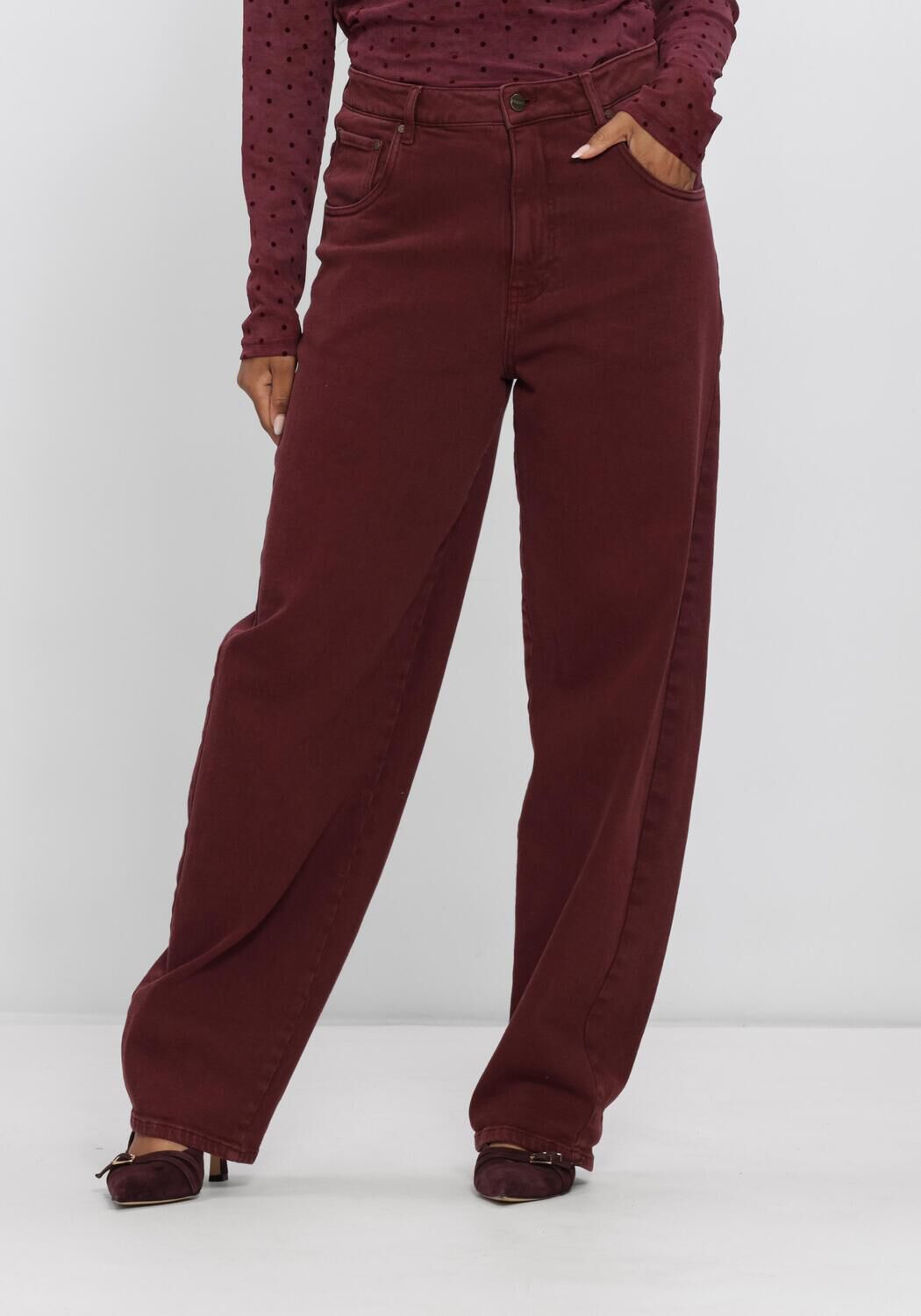 Bordeaux NUKUS Weite Hose PETRA PANTS - large